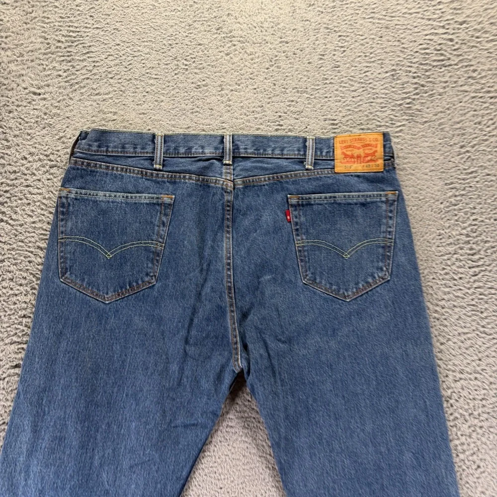Levi's 505 Jeans Mens 42x30 Blue Cotton Denim Straight Utility Travel Workwear